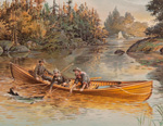 antique hunting and fishing prints